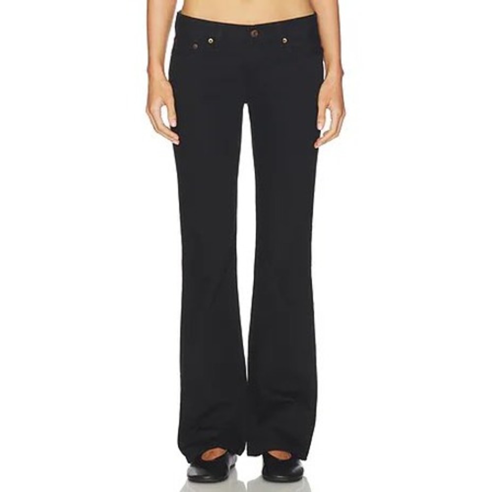 Paige Skyline Boot Black Bootcut Jeans Womens Size 28 Stretch Denim Pants - Picture 1 of 9